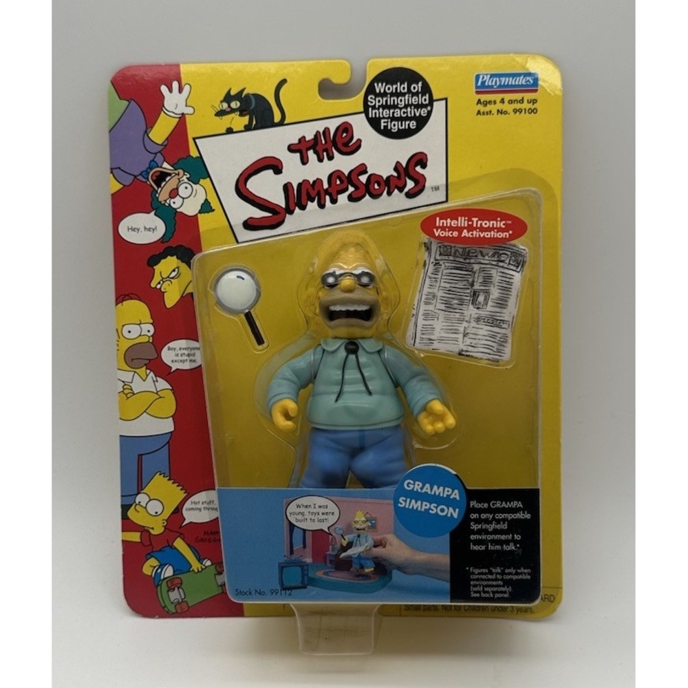 THE SIMPSONS GRAMPA SIMPSON WOS SERIES 1 PLAYMATES FIGURE 99112 NEW